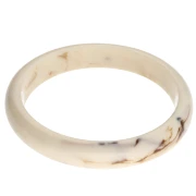 64 mm opaque resin bangle - Beige - Brown marbled x1