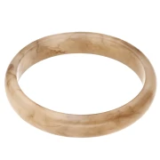 64 mm bangle made of translucent resin - Light brown marbled x1