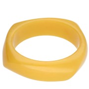Sunflower - 65 mm irregular square bangle made of translucent resin - Marbled Sunflower x1 65 mm irregular square bangle made of translucent resin - Marbled Sunflower x1