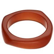 Red - 65 mm irregular square bangle made of clear resin - Red x1 65 mm irregular square bangle made of clear resin - Red x1
