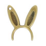 Pendant Rabbit ears 28 mm bronze x1|raw }}