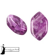 Paros® Glass Beads by Puca® 7x4 mm - Silver Foil Amethyst x10g