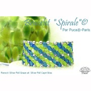 Paros® Glass Beads by Puca® 7x4 mm - Silver Foil Aqua x10g