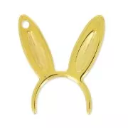 Pendant Rabbit ears 28 mm fine Gold plated x1