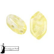 Paros® Glass Beads by Puca® 7x4 mm - Silver Foil Lime x10g|raw }}