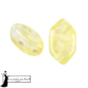 Paros® Glass Beads by Puca® 7x4 mm - Silver Foil Lime x10g