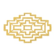 Spacer geometric openwork 46x29 mm fine Gold plated satiné x1