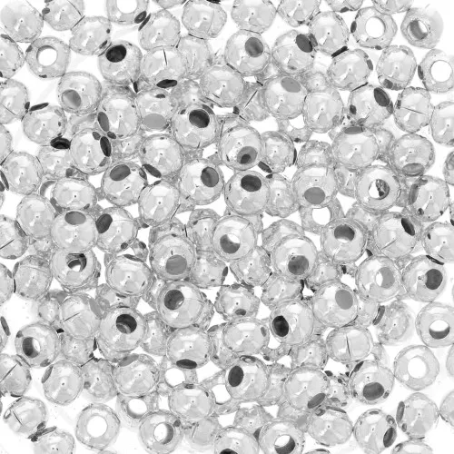 Metal seed beads 8/0 Silver Plated x10g