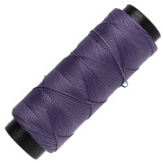 Waxed polyester flat cord - Slam Cord for micro macramé, 0.8 mm - Purple, 100 m
