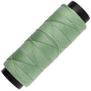 Waxed polyester flat cord - Slam Cord for micro macramé, 0.8 mm - Aqua Green, 100 m