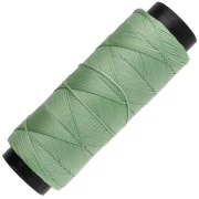 Waxed polyester flat cord - Slam Cord for micro macramé, 0.8 mm - Aqua Green, 100 m