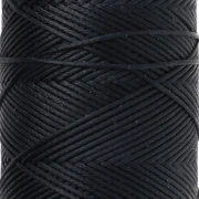 Waxed polyester flat cord - Slam Cord for micro macramé, 0.8 mm - Navy blue, 100 m
