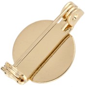 Pin holder with 13 mm flat-bottomed plate - Gold x1