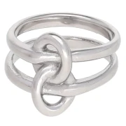 Interlocking Double-Ring Ring - Size 51/52 - 304 Stainless Steel x1