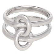 None - Interlocking Double-Ring Ring - Size 55 - 304 Stainless Steel x1 Interlocking Double-Ring Ring - Size 55 - 304 Stainless Steel x1