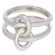 Interlocking Double-Ring Ring - Size 57 - 304 Stainless Steel x1