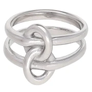Interlocking Double-Ring Ring - Size 57 - 304 Stainless Steel x1