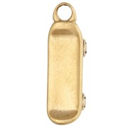 17x5 mm Skateboard Charm - Gold-Plated 316 Stainless Steel x1