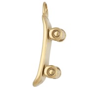 17x5 mm Skateboard Charm - Gold-Plated 316 Stainless Steel x1