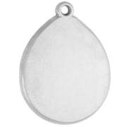 Irregular oval pendant, 21x16 mm, panther pattern - 316 stainless steel x1