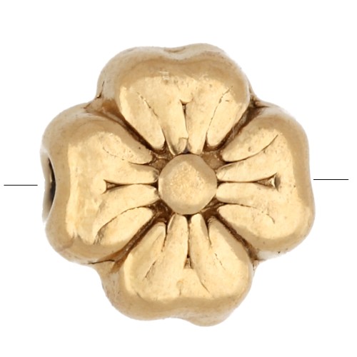 6 mm Flower Bead - Gold-Plated 304 Stainless Steel x1