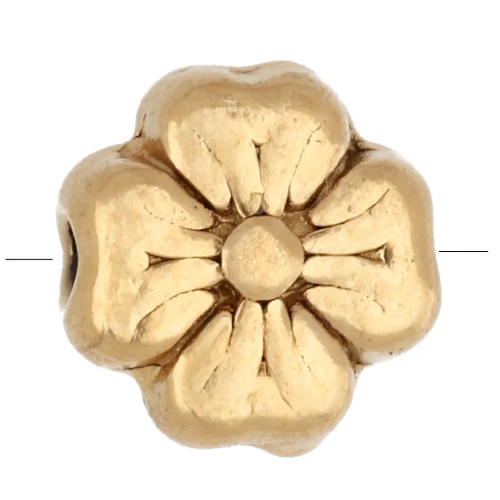 6 mm Flower Bead - Gold-Plated 304 Stainless Steel x1
