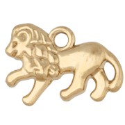 Lion Charm, 10.5 x 15 mm - Gold-Plated 304 Stainless Steel x1|raw }}