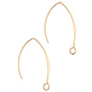26 mm Ear Hooks - Gold-Plated 304 Stainless Steel (2-Pack)