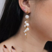 4 mm Ball Earstuds - Perpendicular Ring - 303L Stainless Steel x2