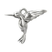Charm hummingbird 13 mm en sterling Silver  x1