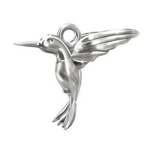 Charm hummingbird 13 mm en sterling Silver  x1