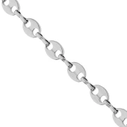 6.6 mm Coffee Bean Link Chain - 304 Stainless Steel x50cm