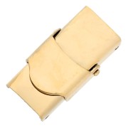 10 mm Lace Clasp - 304 Stainless Steel, Gold-Plated x1