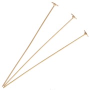 Wide Flat-Head Nail, 50x0.6 mm - 304 Stainless Steel, Gold-Plated x6