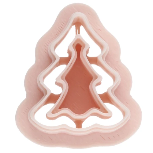 20x17 mm Christmas tree cookie cutter made of biodegradable polymer - Beige x1