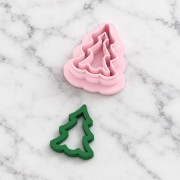20x17 mm Christmas tree cookie cutter made of biodegradable polymer - Beige x1