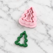 20x17 mm Christmas tree cookie cutter made of biodegradable polymer - Beige x1