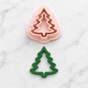 20x19 mm Christmas tree cookie cutter made of biodegradable polymer - Beige x1