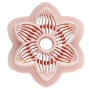 25 mm flower-shaped cookie cutter made of biodegradable polymer - Beige x1