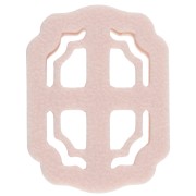25x17 mm Rectangular Frame Cookie Cutter Made of Biodegradable Polymer - Beige x1