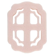 25x17 mm Rectangular Frame Cookie Cutter Made of Biodegradable Polymer - Beige x1
