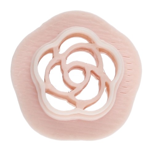 10 mm Mini Flower Cookie Cutter Made of Biodegradable Polymer - Beige x1
