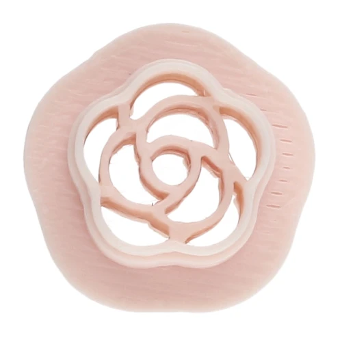 10 mm Mini Flower Cookie Cutter Made of Biodegradable Polymer - Beige x1