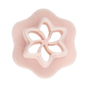 Mini Flower Cookie Cutter No. 3, 10 mm, made of biodegradable polymer - Beige, 1 piece