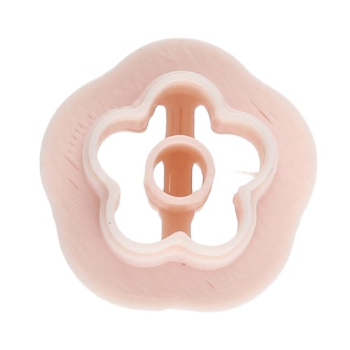 Mini Flower Cookie Cutter No. 4, 10 mm, made of biodegradable polymer - Beige, 1 piece
