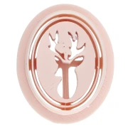 Oval cookie cutter, 26x19 mm - deer head - made of biodegradable polymer - Beige x1