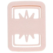Rectangular cookie cutter, 31x22 mm, eye pattern - made of biodegradable polymer - Beige, 1 piece