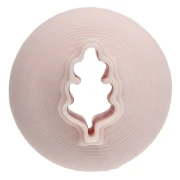 Mini oak leaf cookie cutter, 10x6 mm, made of biodegradable polymer - Beige x1