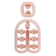 Set of biodegradable polymer arch-shaped earring cutters - Beige x2