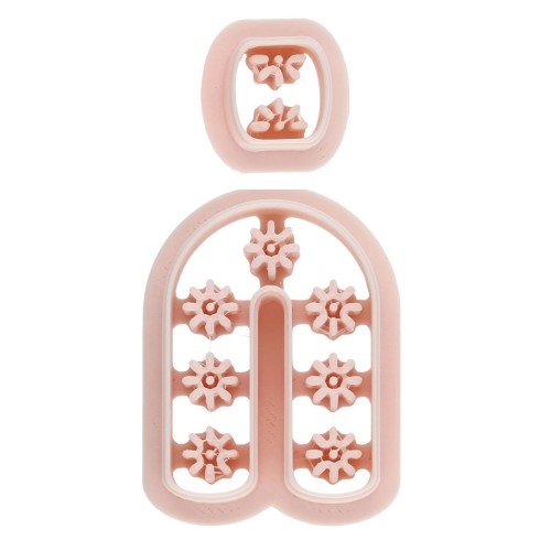 Set of biodegradable polymer arch-shaped earring cutters - Beige x2